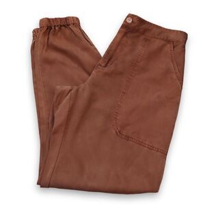 Young Fabulous & Broke Leather Pigment Tencel Ankle Cropped Trouser Joggers US S